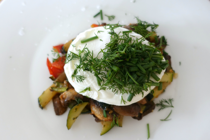 Donna’s Poached Egg and Vegetables Recipe