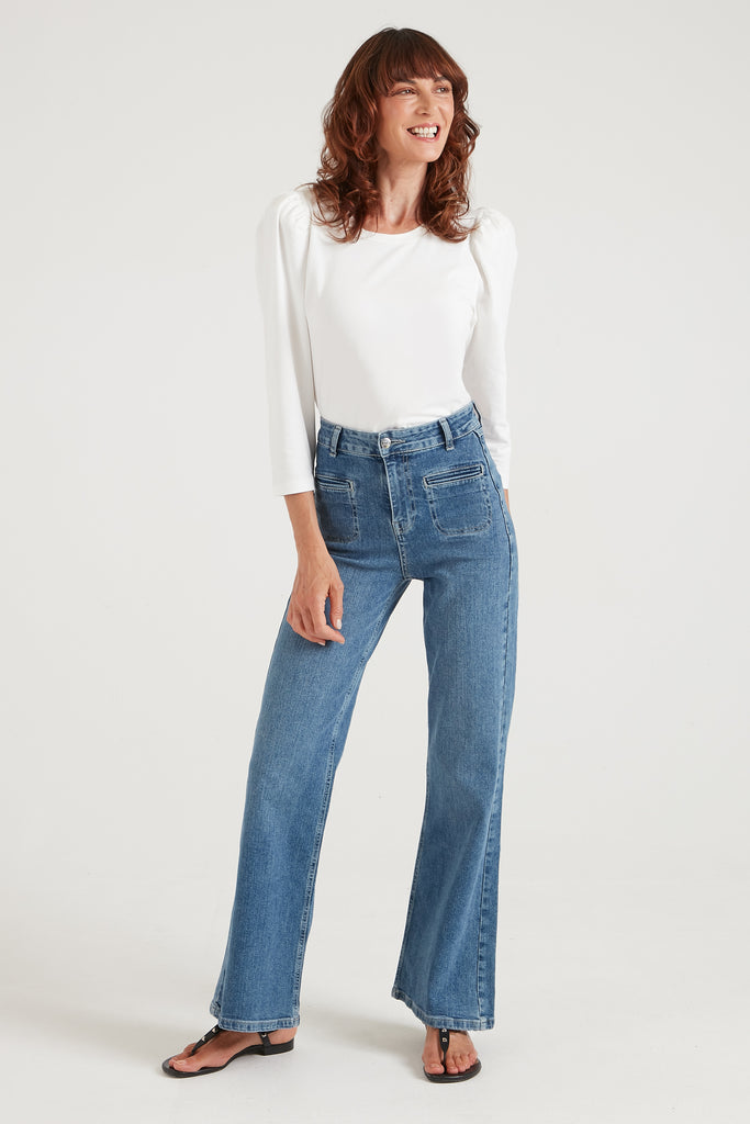 Kate The High Top Patch Pocket Relaxed Wide Leg | Call Me