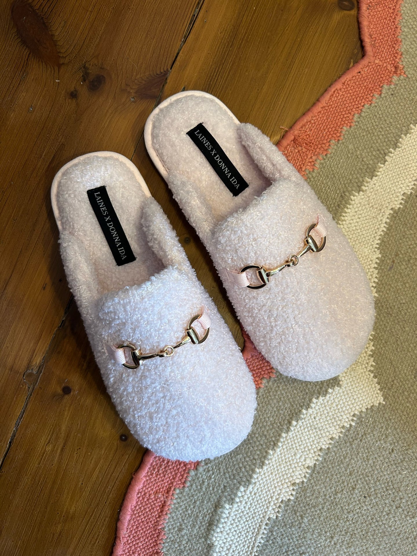womens luxury memory foam pink horsebit slippers rachel