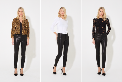 New In: Cee Cee In Noir Leather Skinny