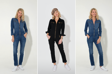 Dolly the Flight Suit in Blackest and Fawcett Blue are back, but not for long!