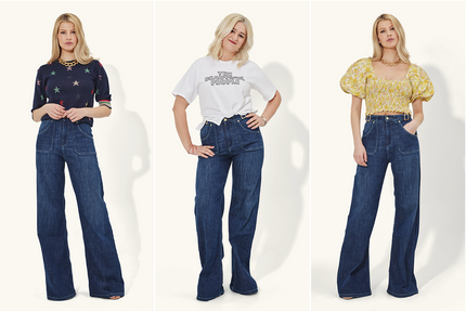 Magic Minnie the high waisted flare jeans are back in stock