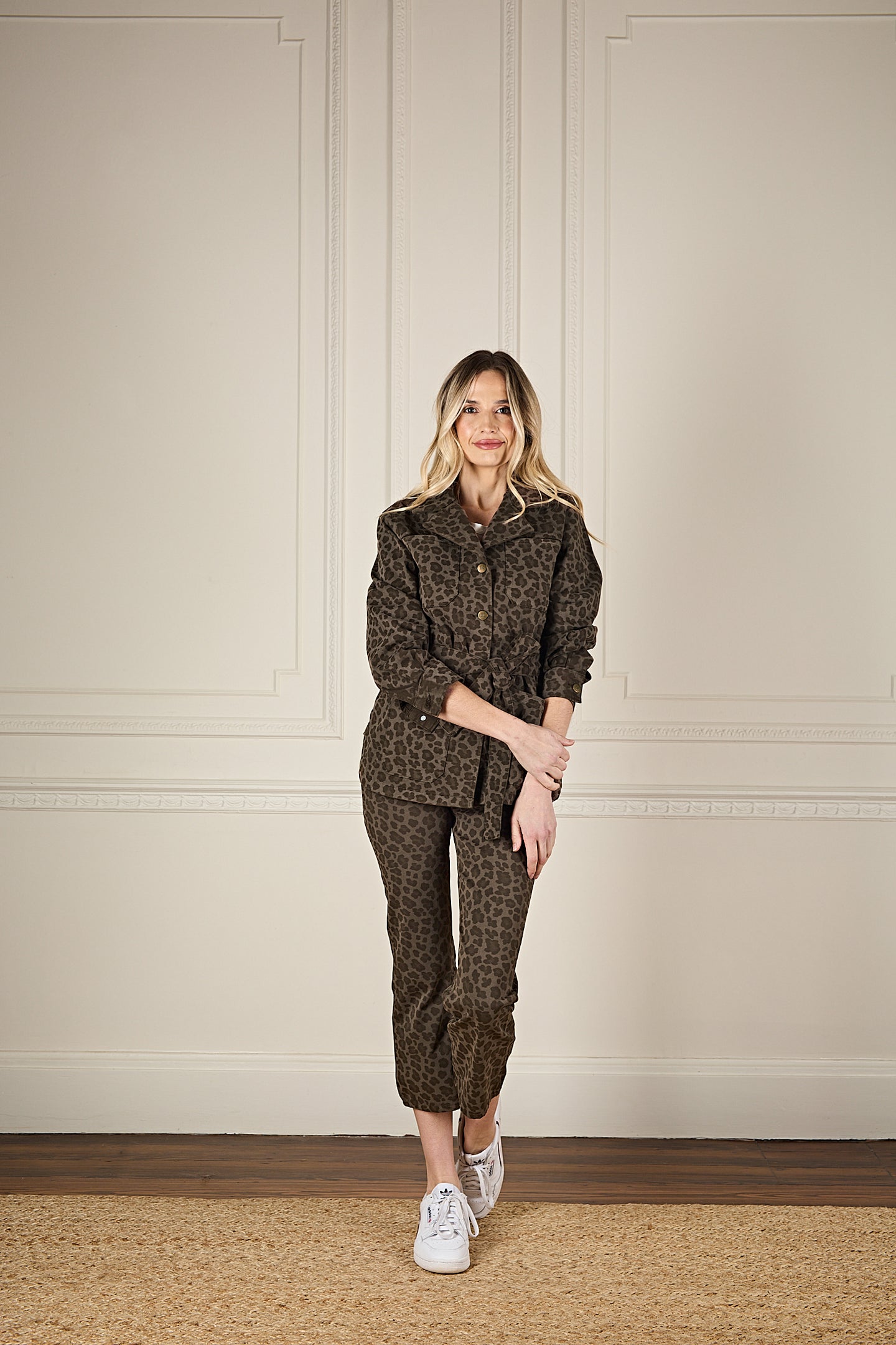 Astrid The Cropped Patch Front Pocket Jean | Dirty Leopard [Camouflage]