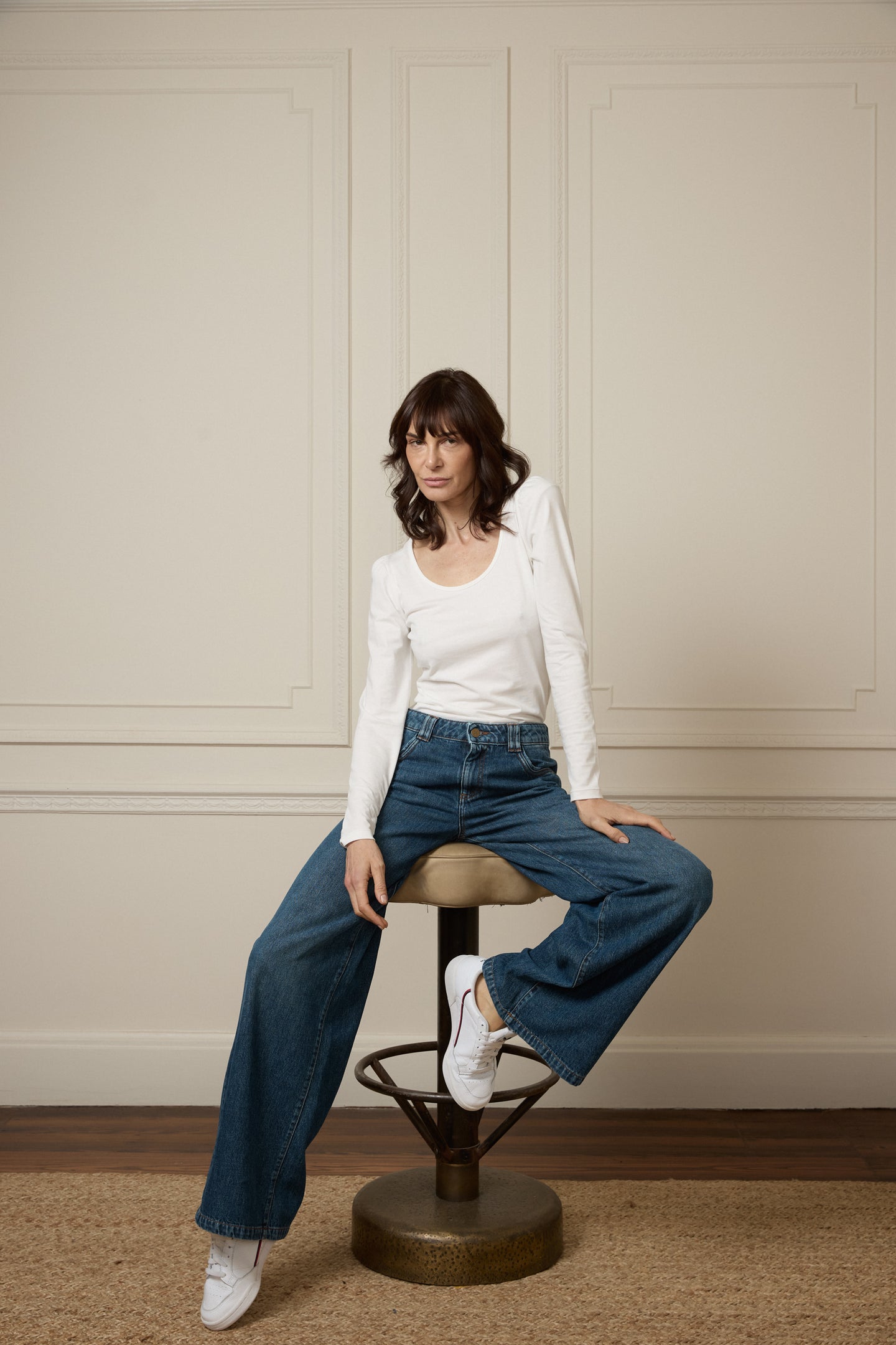 Georgia The Mid Rise Flare | Sunday [Dark Blue Denim]