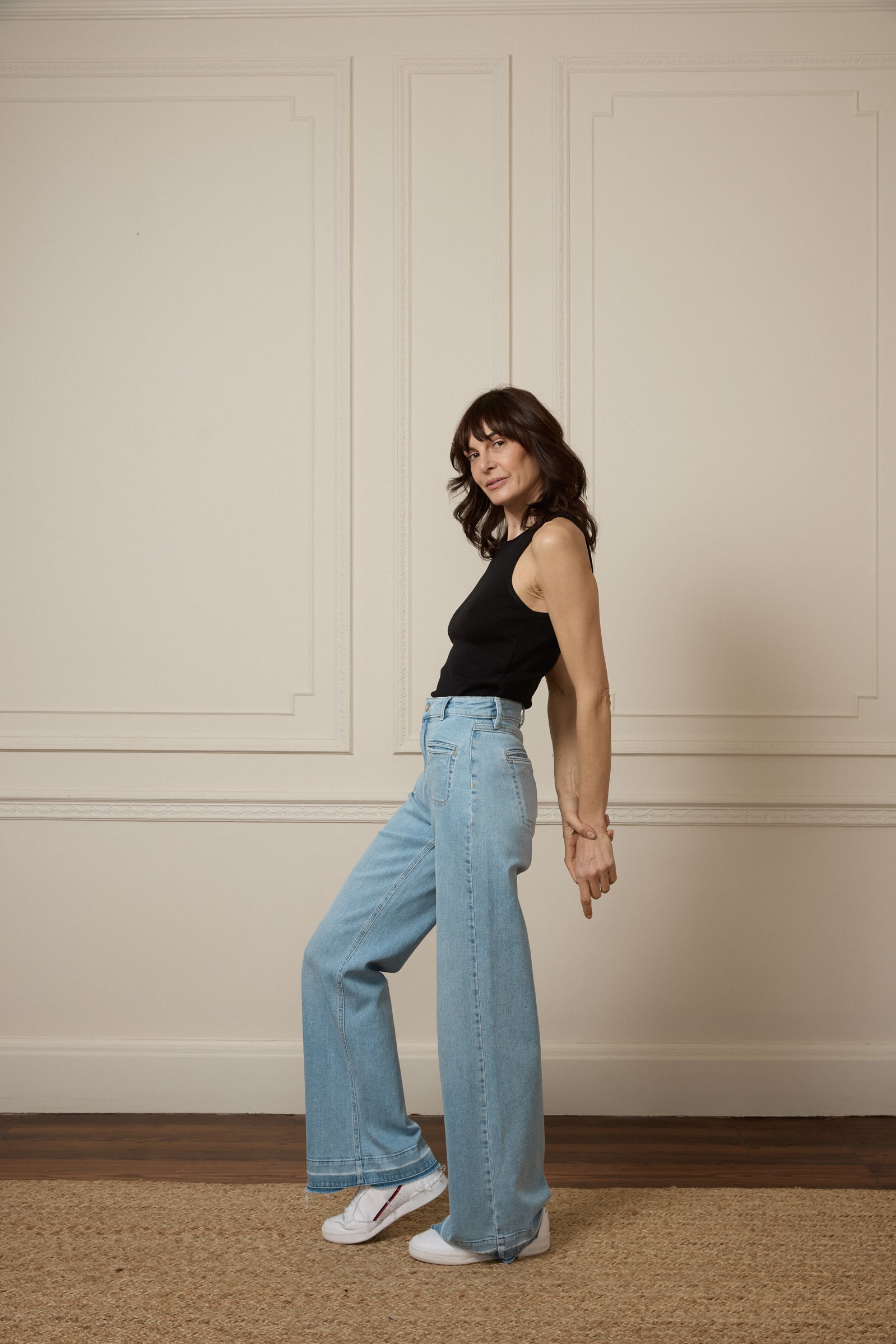 Kate The High Top Patch Pocket Relaxed Wide Leg | Malibu [Light Blue Denim]