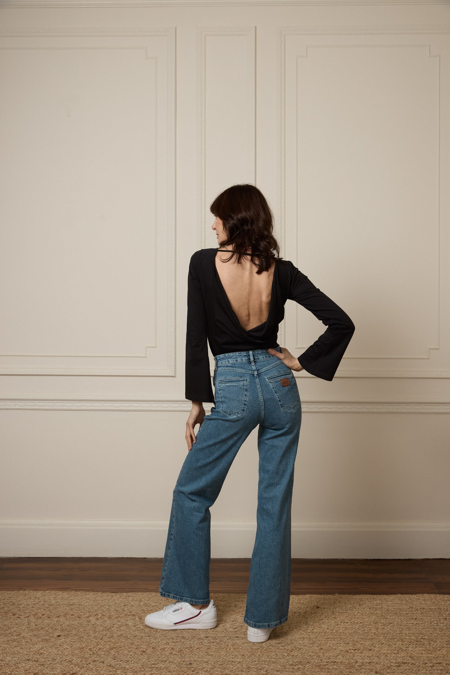 Kate The High Top Patch Pocket Relaxed Wide Leg | Call Me Crazy [Mid Wash]