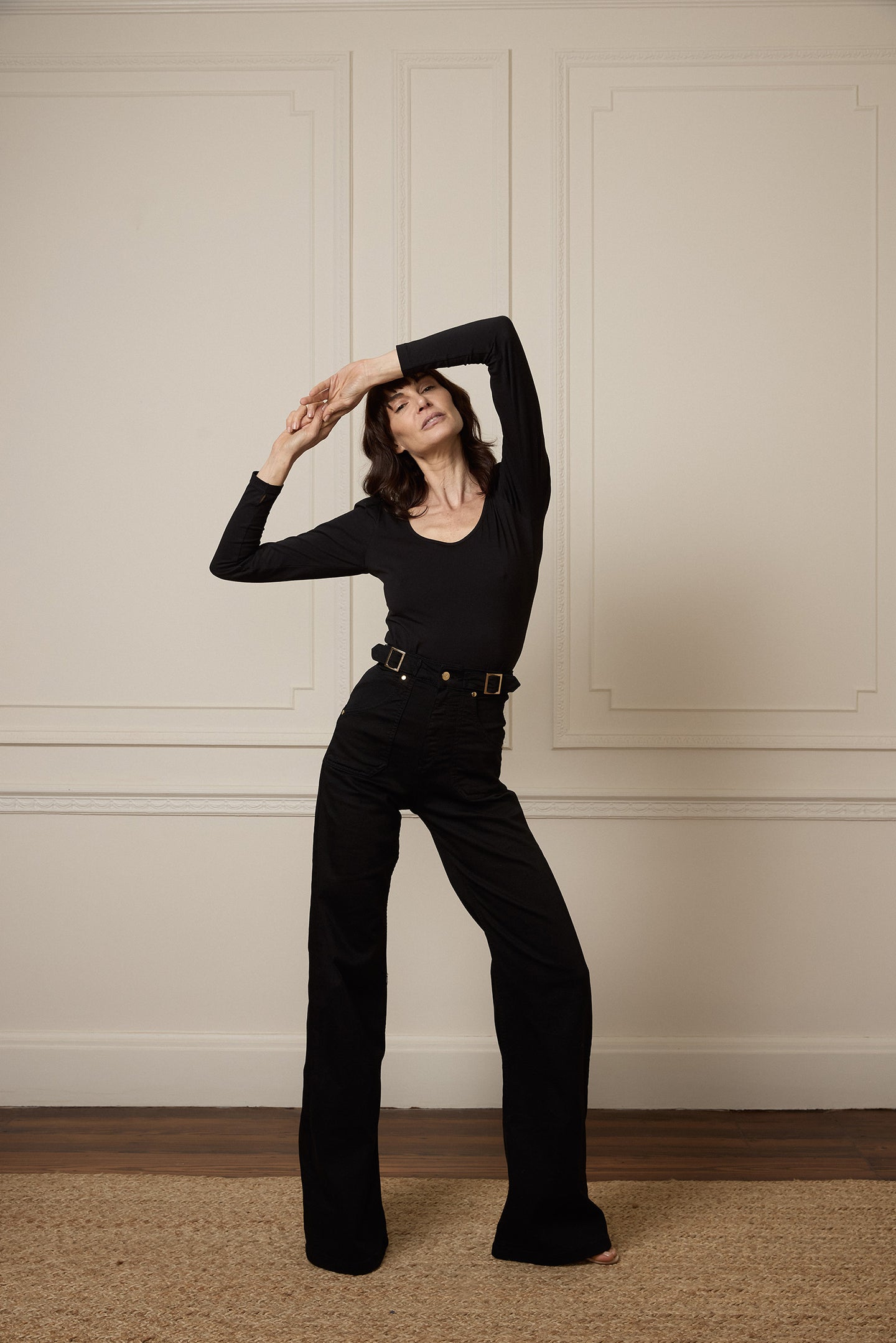 Puff Tee with Criss Cross | Noir [Black]