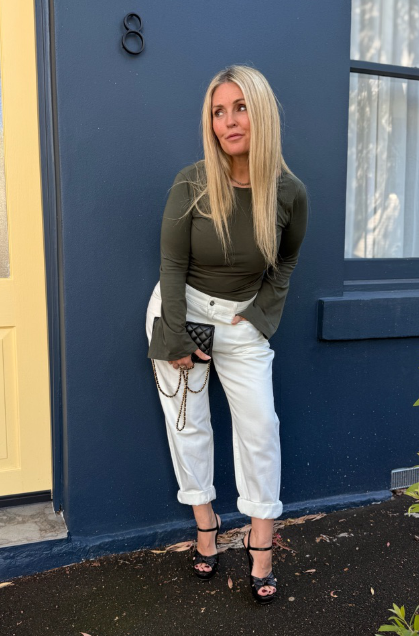 The Backless Double Drape | Khaki [Green]