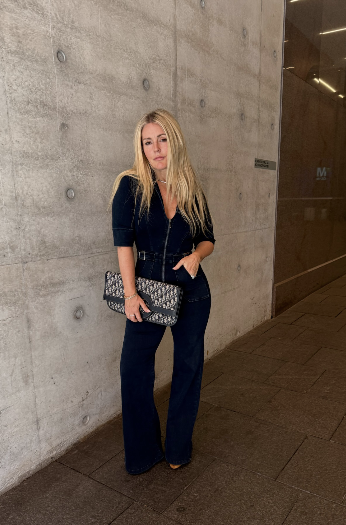 Cassandra The Flared Jumpsuit | I've Got The Blues Baby [Dark Blue Denim]