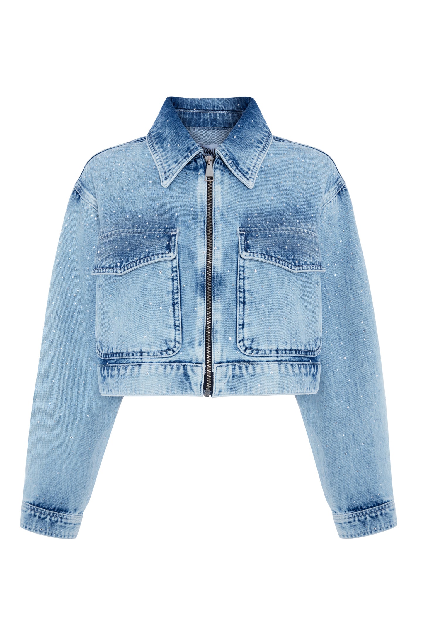 Dudette The Reimagined Cropped Jacket | On The Run [Light Blue Denim]