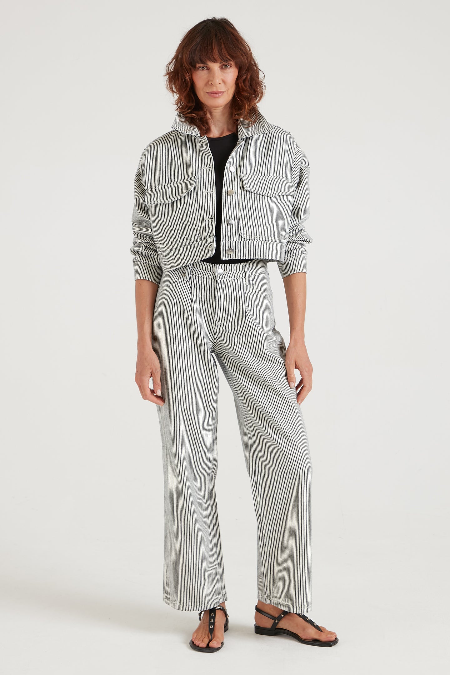 Dudette The Reimagined Cropped Jacket | Oui Oui [Stripe]