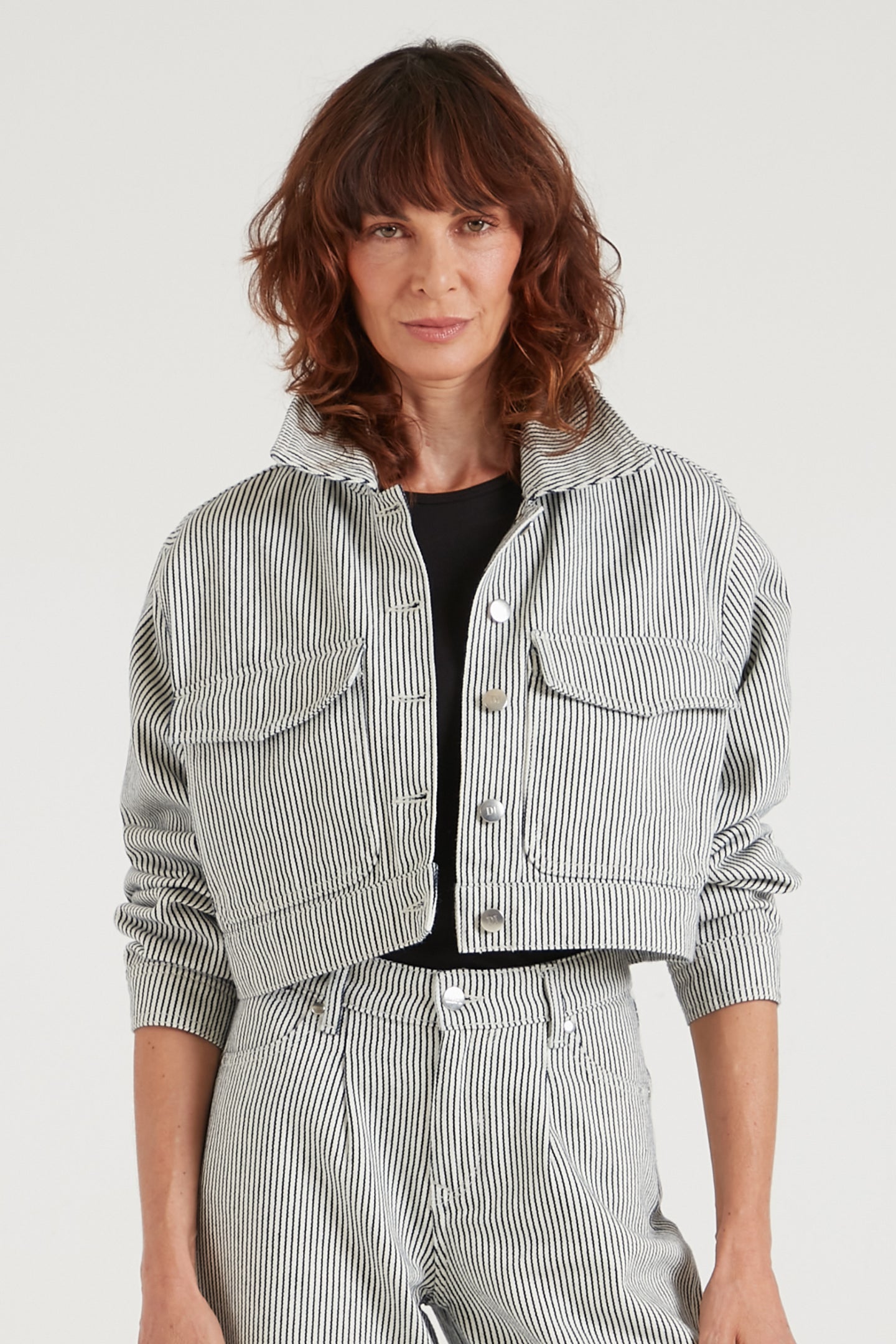 Dudette The Reimagined Cropped Jacket | Oui Oui [Stripe]