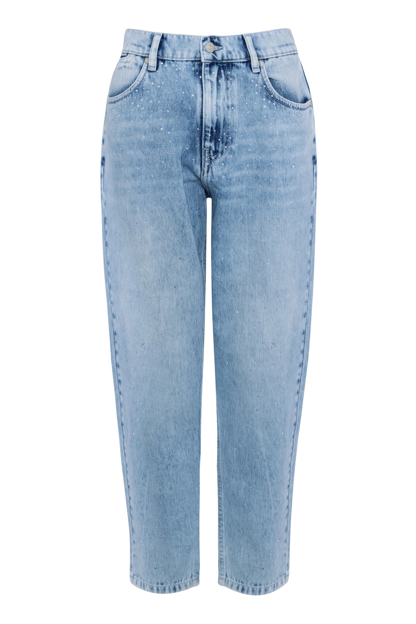 Edith The High Rise Barrel Leg | On The Run [Light Blue Denim]