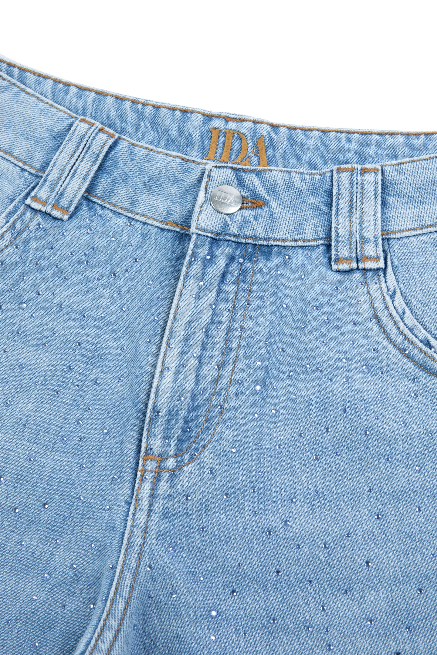 Edith The High Rise Barrel Leg | On The Run [Light Blue Denim]