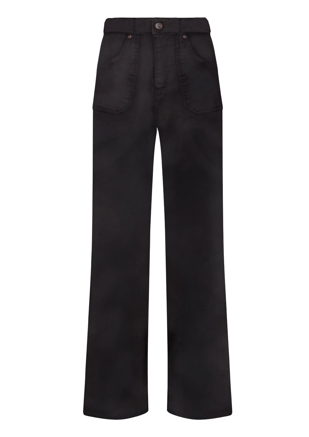 Emilia The Patch Pocket Super Wide Leg Flare | Oil Slick [Black]