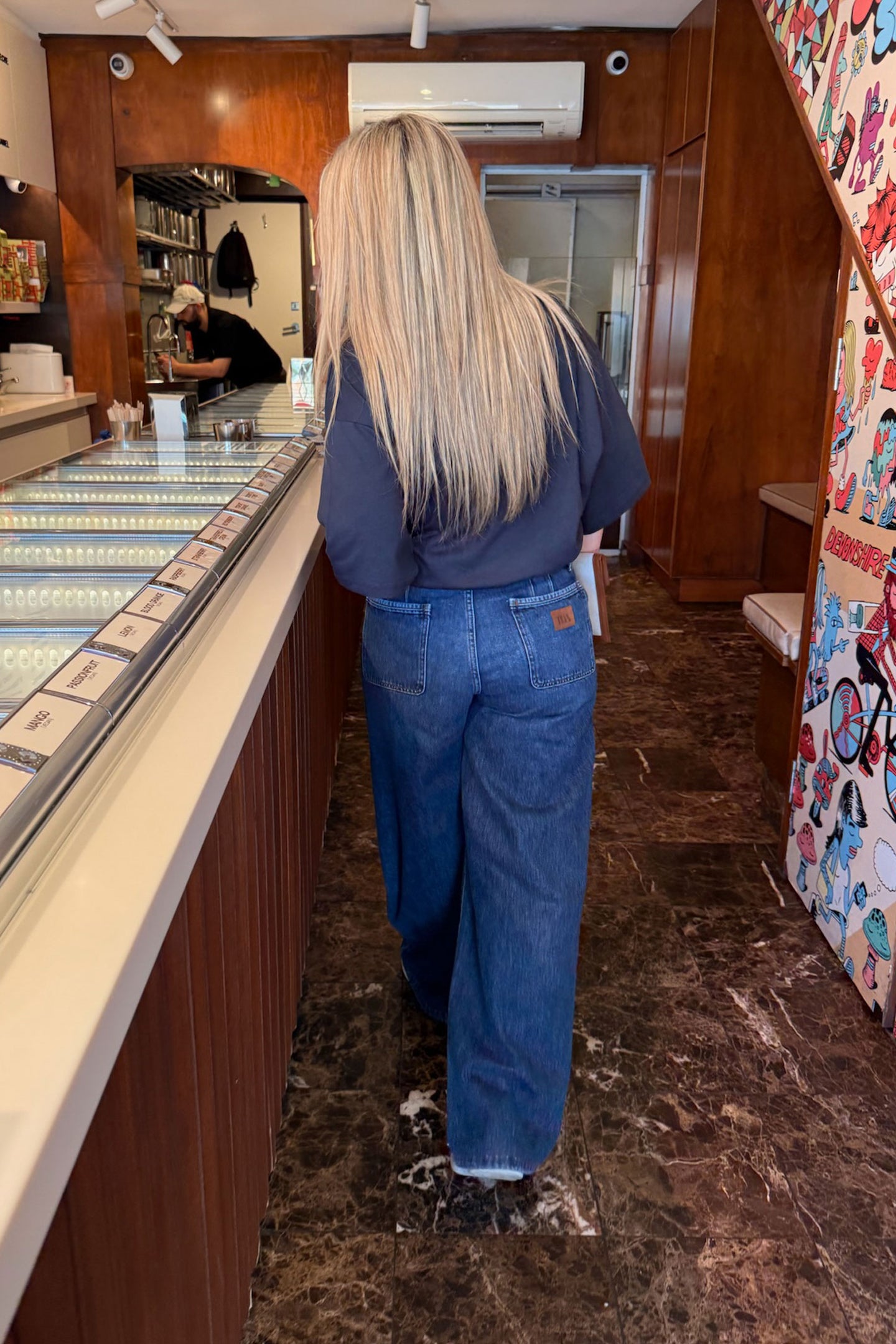 Georgia The Mid Rise Flare | Sunday [Dark Blue Denim]