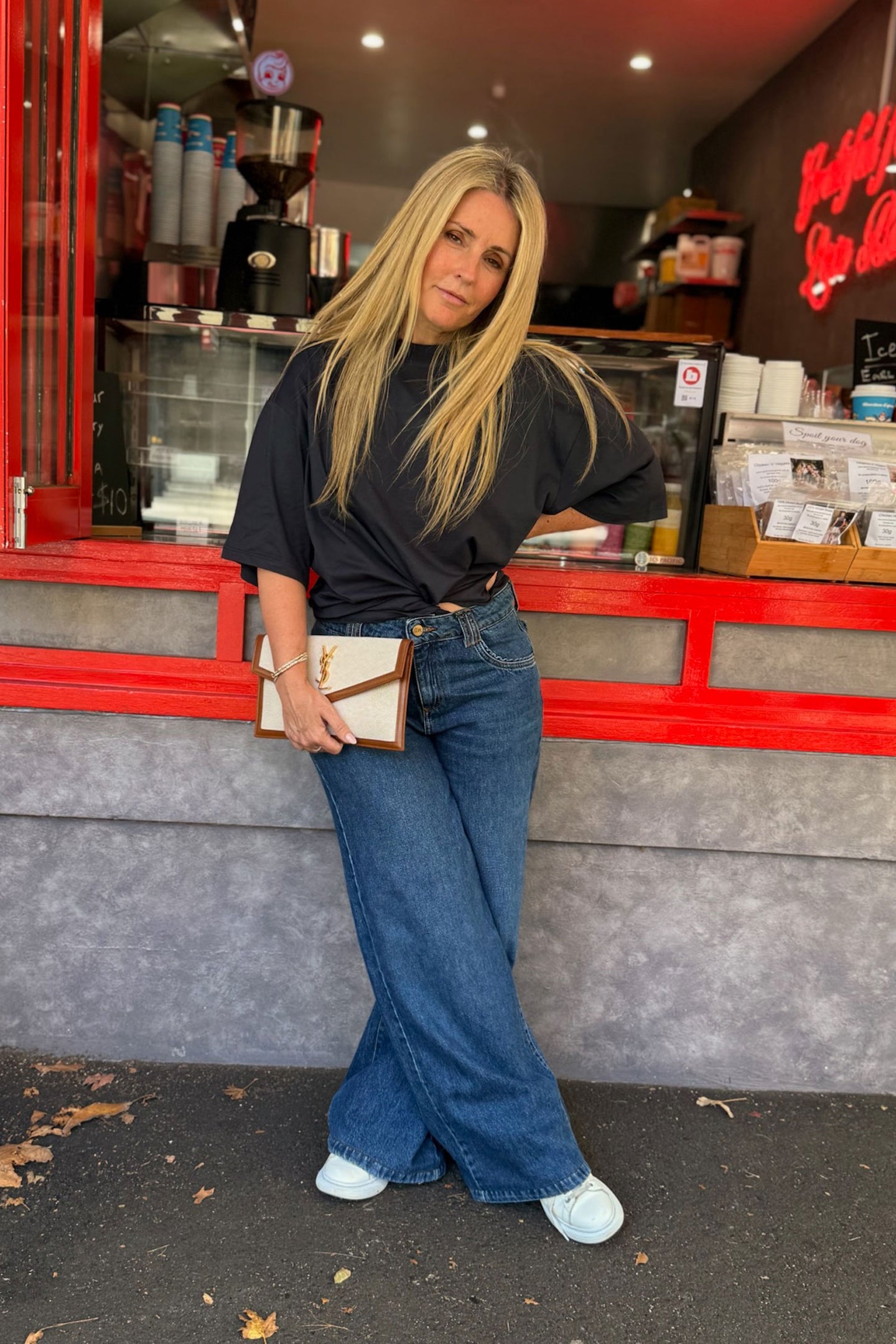 Georgia The Mid Rise Flare | Sunday [Dark Blue Denim]