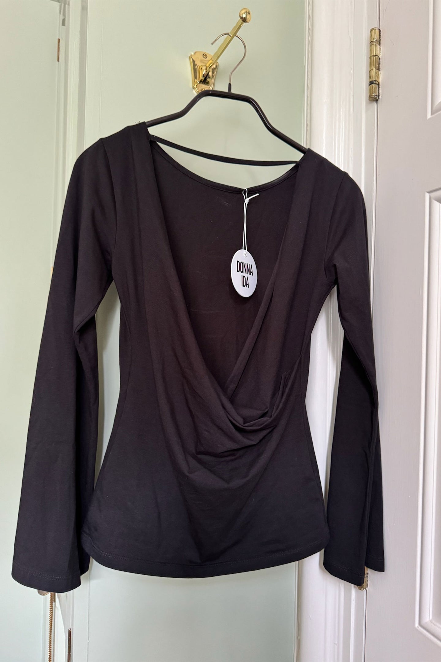 The Backless Double Drape | Noir [Black]
