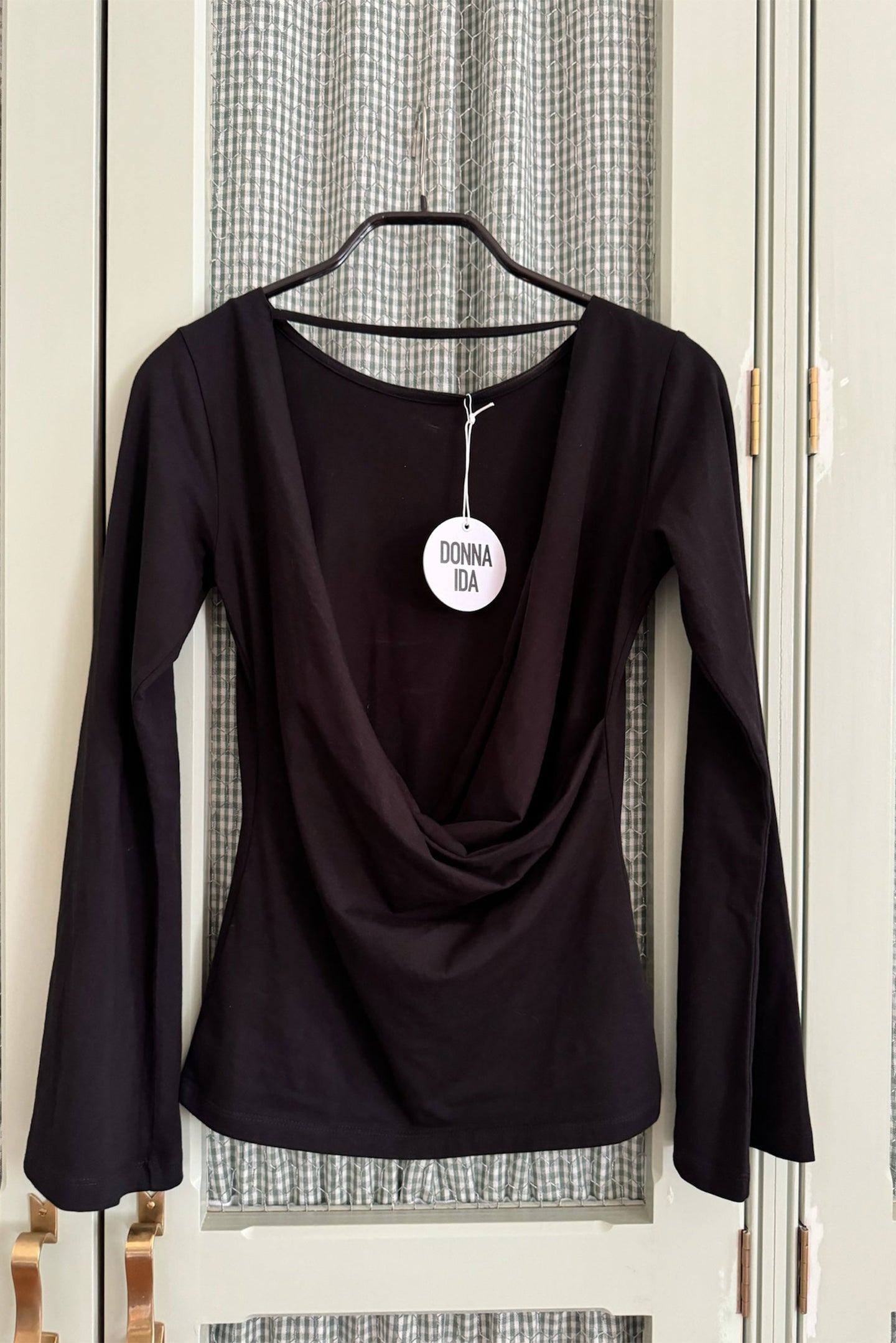 The Backless Double Drape | Noir [Black]