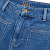 Joan The High Waisted Patch Pocket 70's Flare | My Side [Blue Denim]
