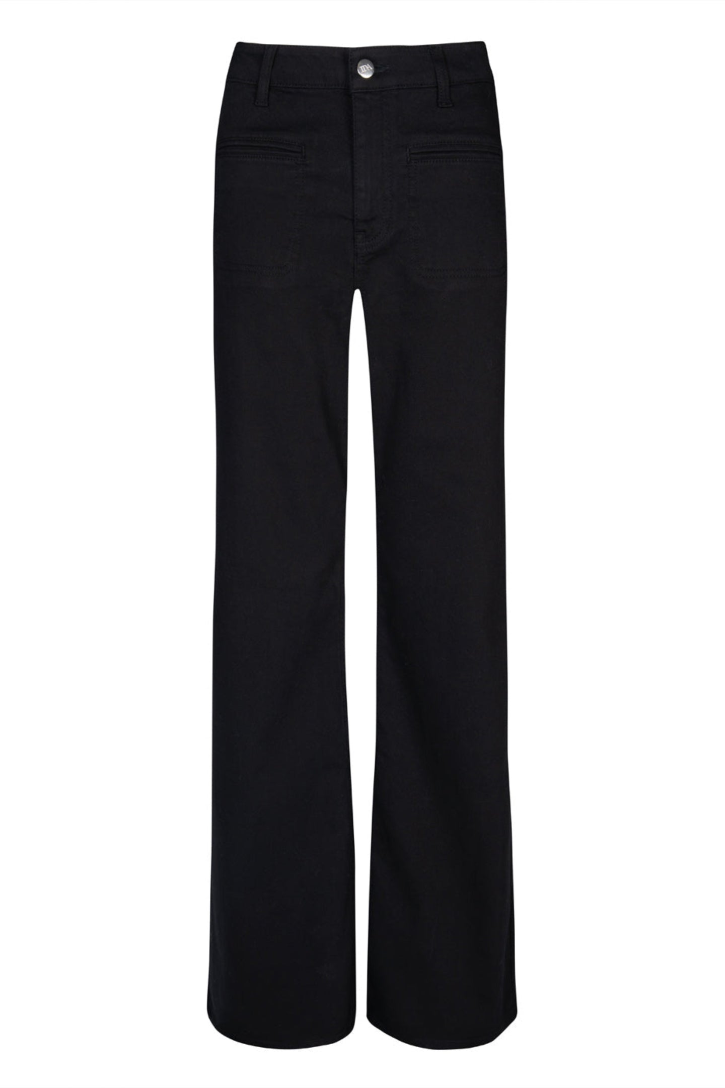 Kate The High Top Patch Pocket Relaxed Wide Leg | Blackest [Black Denim]