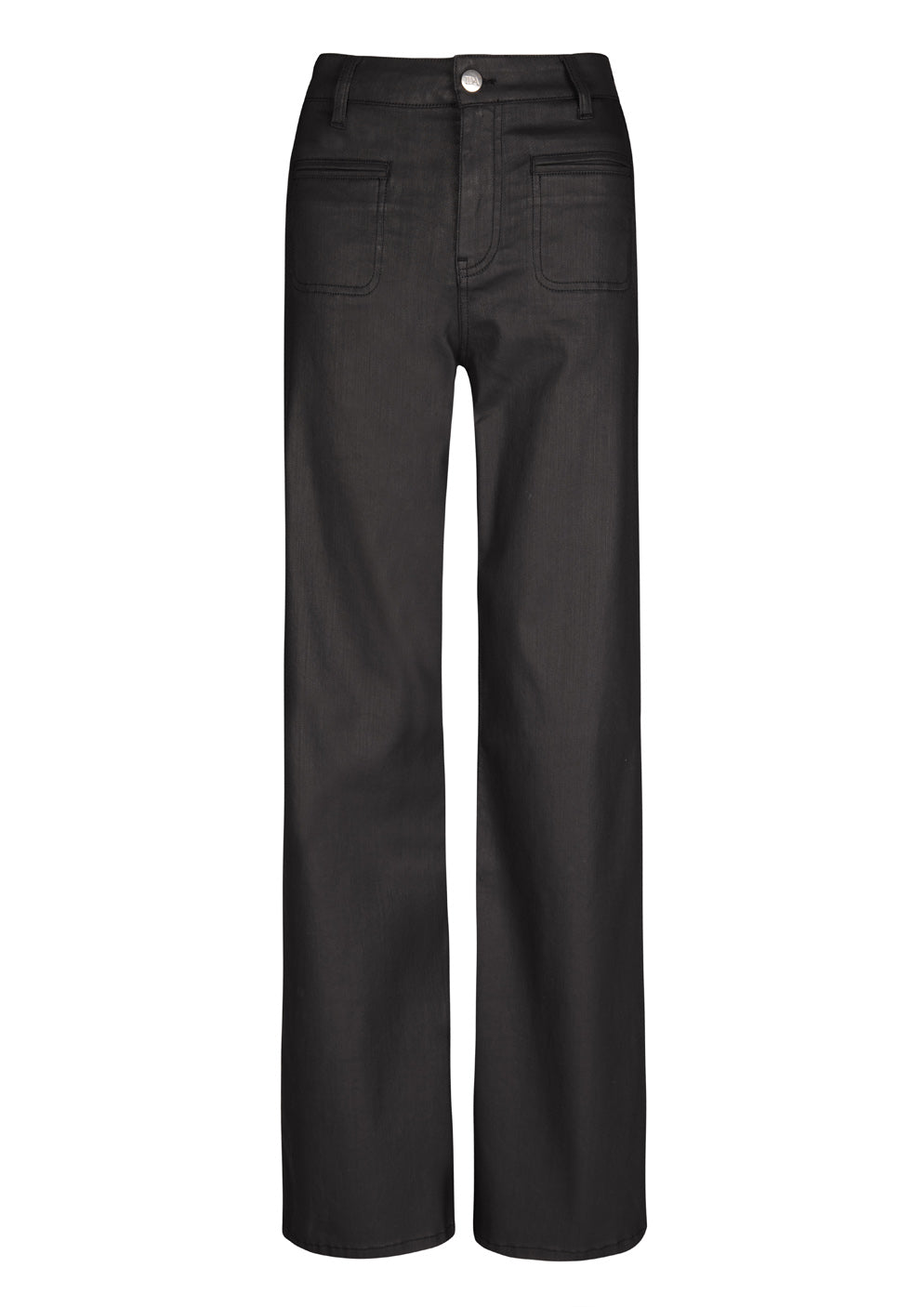 Kate The High Top Patch Pocket Relaxed Wide Leg | Oil Slick [Black Coating]