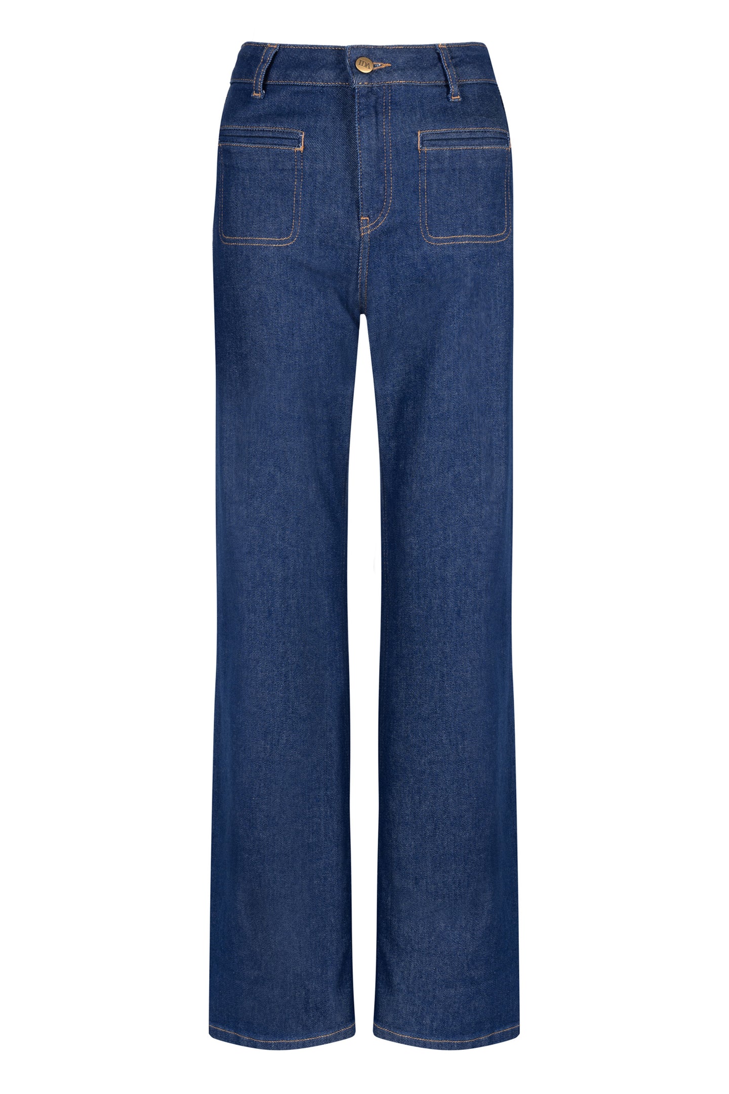 Kate The High Top Patch Pocket Relaxed Wide Leg | Smarter Than You [Blue Denim]