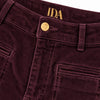Kate The High Top Patch Pocket Relaxed Wide Leg | The Grape Escape [Burgundy Denim]