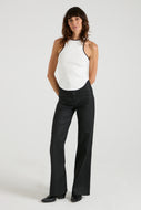 Kate The High Top Patch Pocket Relaxed Wide Leg | Oil Slick [Black Coating]