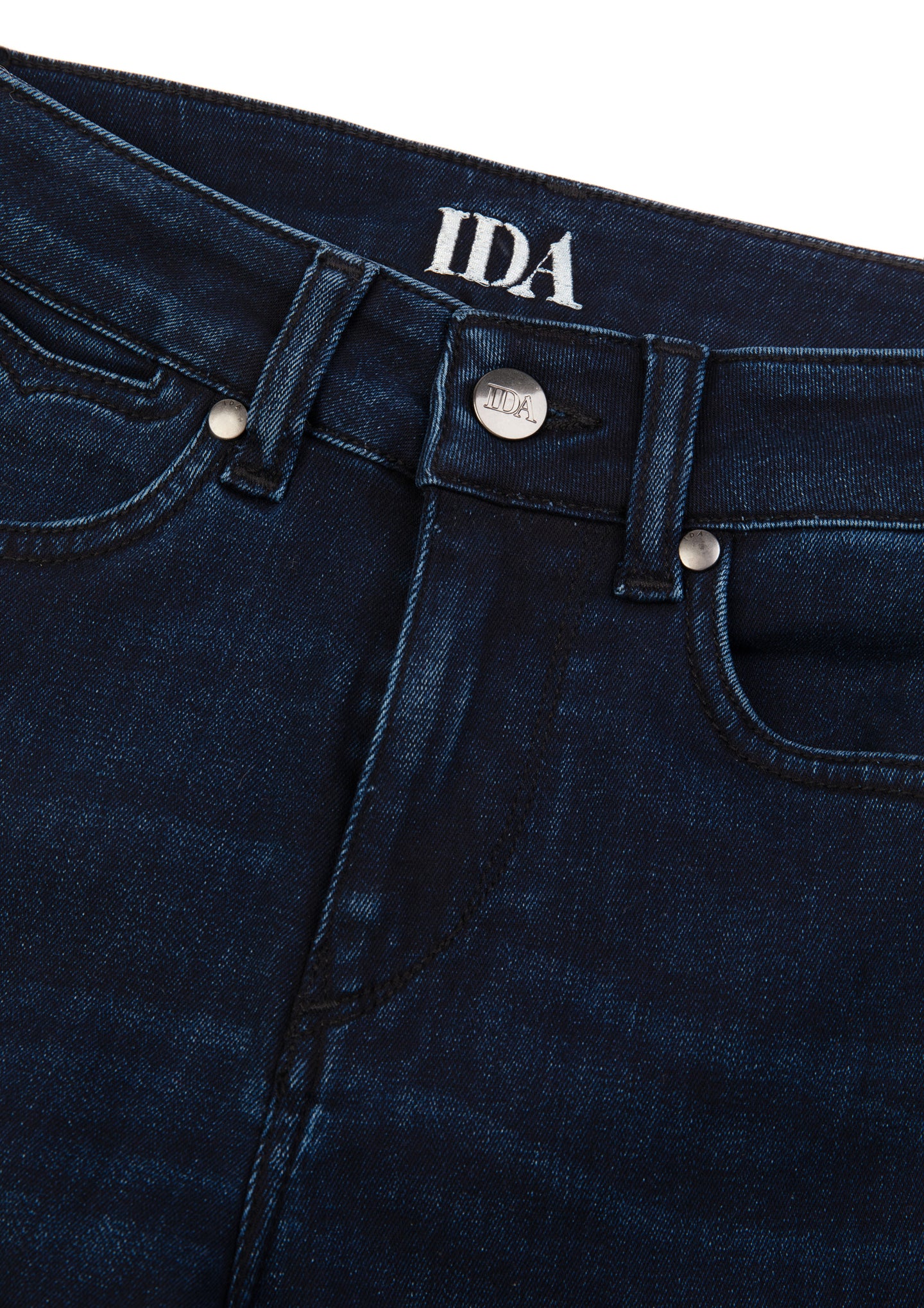 cropped high waisted jeans dark wash blue kitty kat