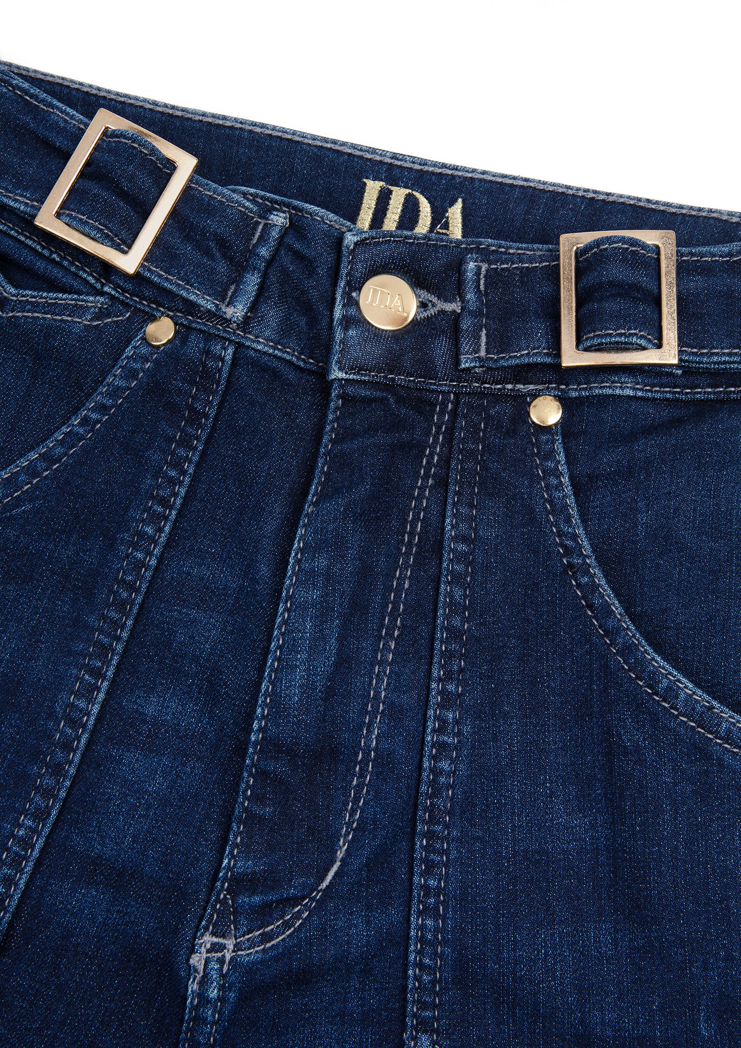 Minnie The High Top Full Length Wide Leg Flared Jeans | Working Girl [Dark Wash Denim]