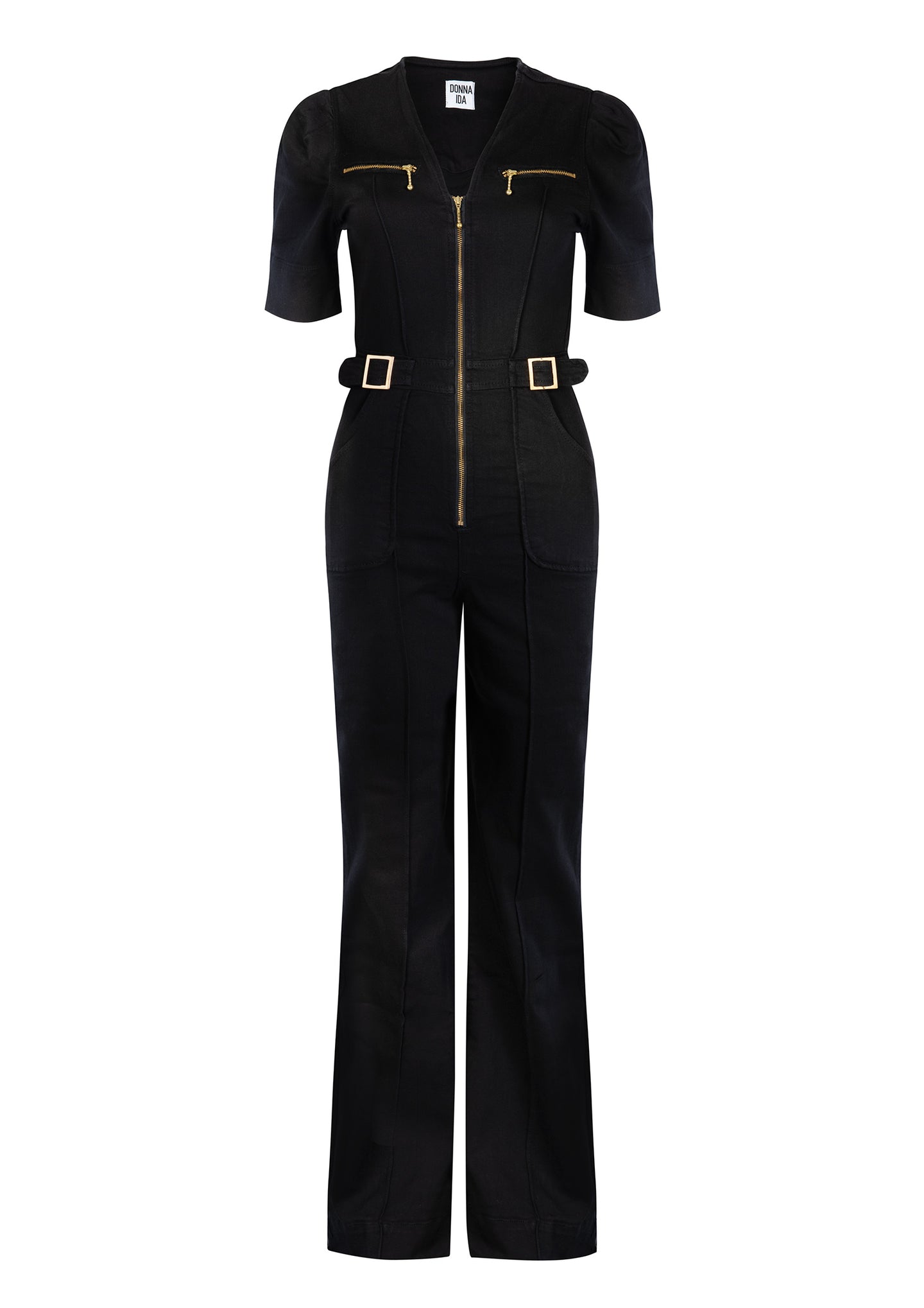 Opal The Softly Curved Jumpsuit | Blackest [Black Denim]