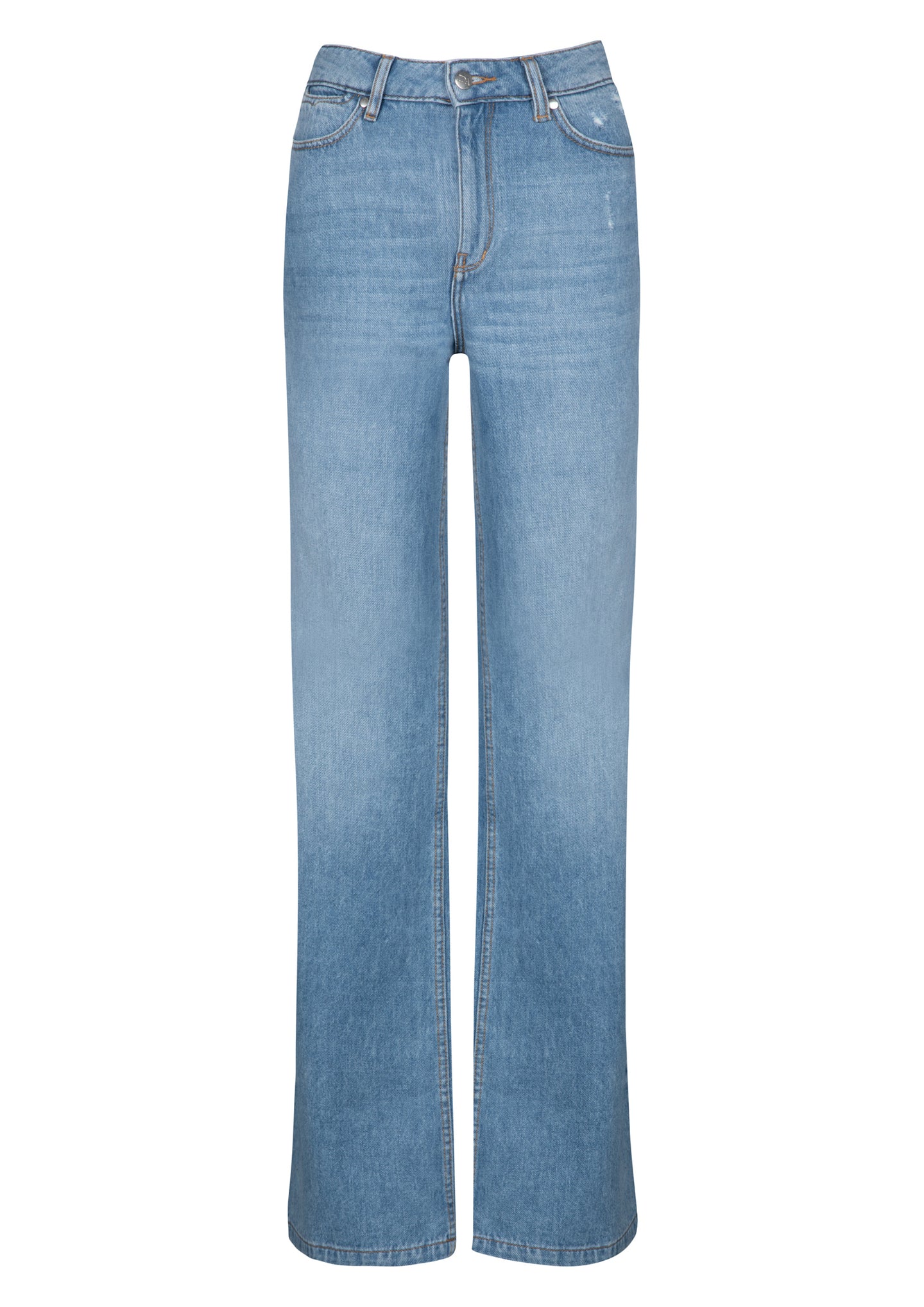 super high waisted wide leg long jeans women blue summer