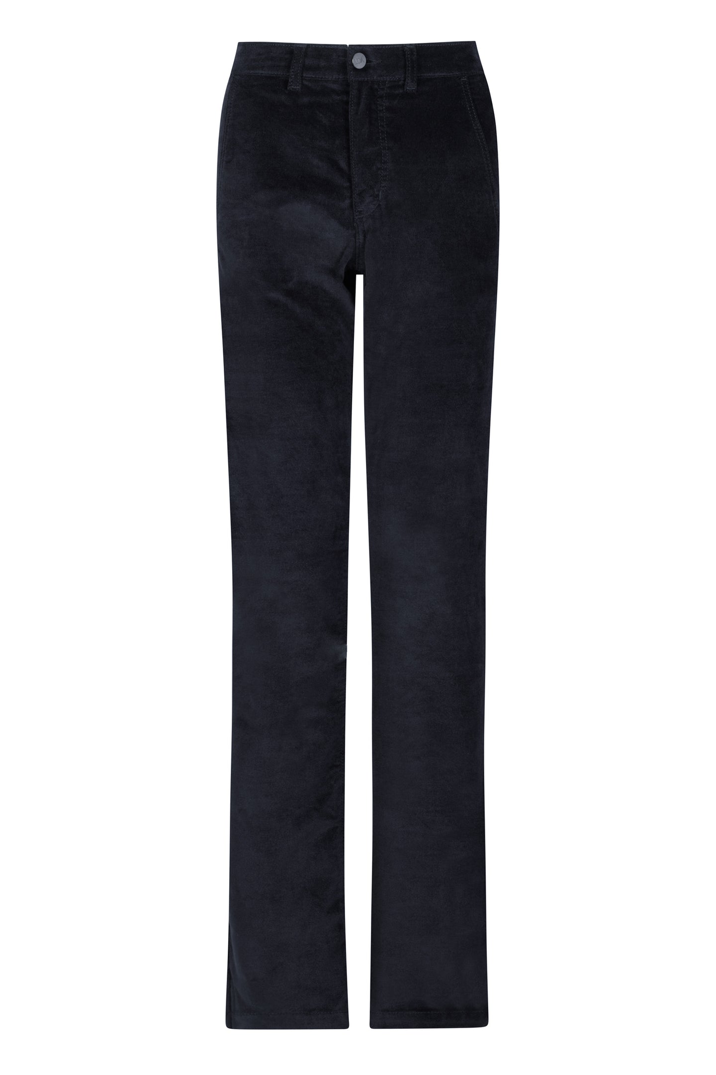 Velma The Mid Rise Perfectly Slim Trouser | Noir Velvet [Black]