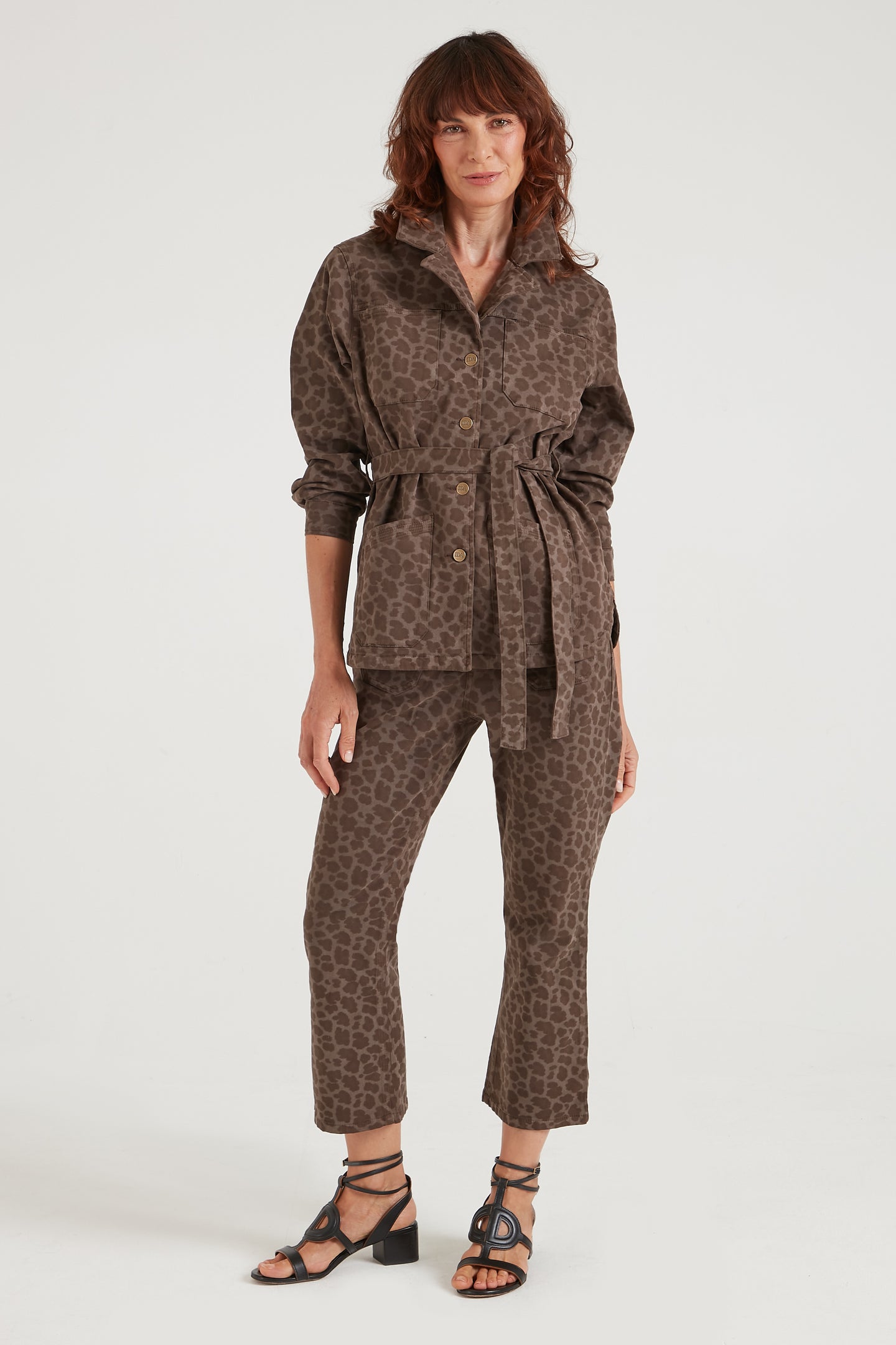 Astrid The Cropped Patch Front Pocket Jean | Dirty Leopard [Camouflage]