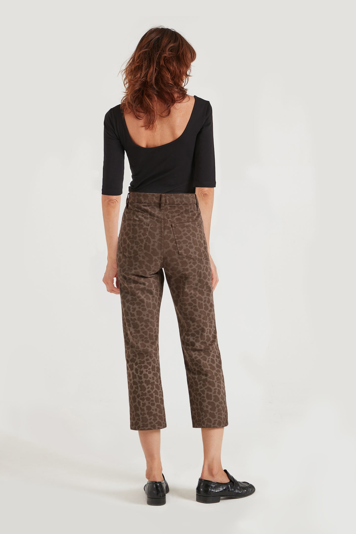 Astrid The Cropped Patch Front Pocket Jean | Dirty Leopard [Camouflage]