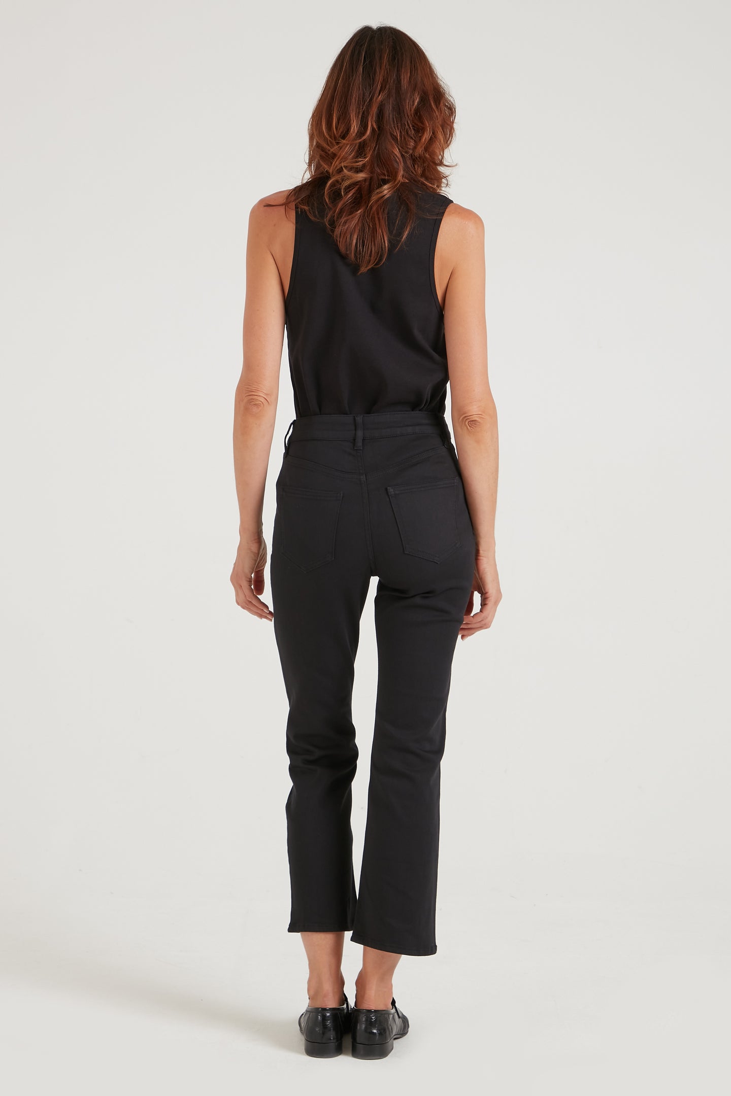 Astrid The Cropped Patch Front Pocket Jean | Blackest [Black Denim]
