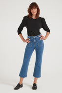 Astrid The Cropped Patch Front Pocket Jean | Shut The Front Door [Blue Denim]