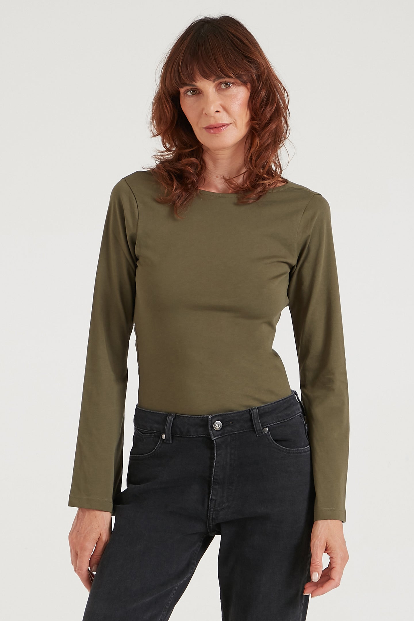The Backless Double Drape | Khaki [Green]