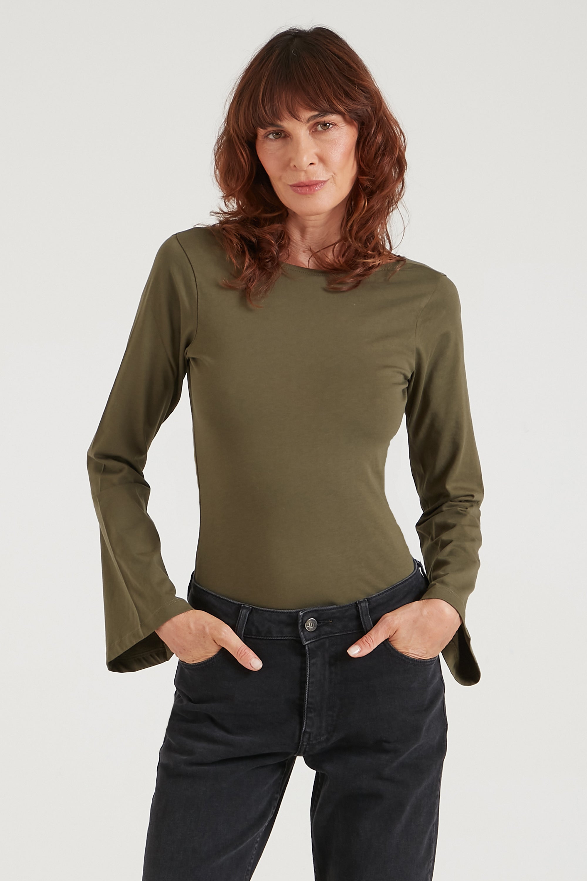 The Backless Double Drape | Khaki [Green]