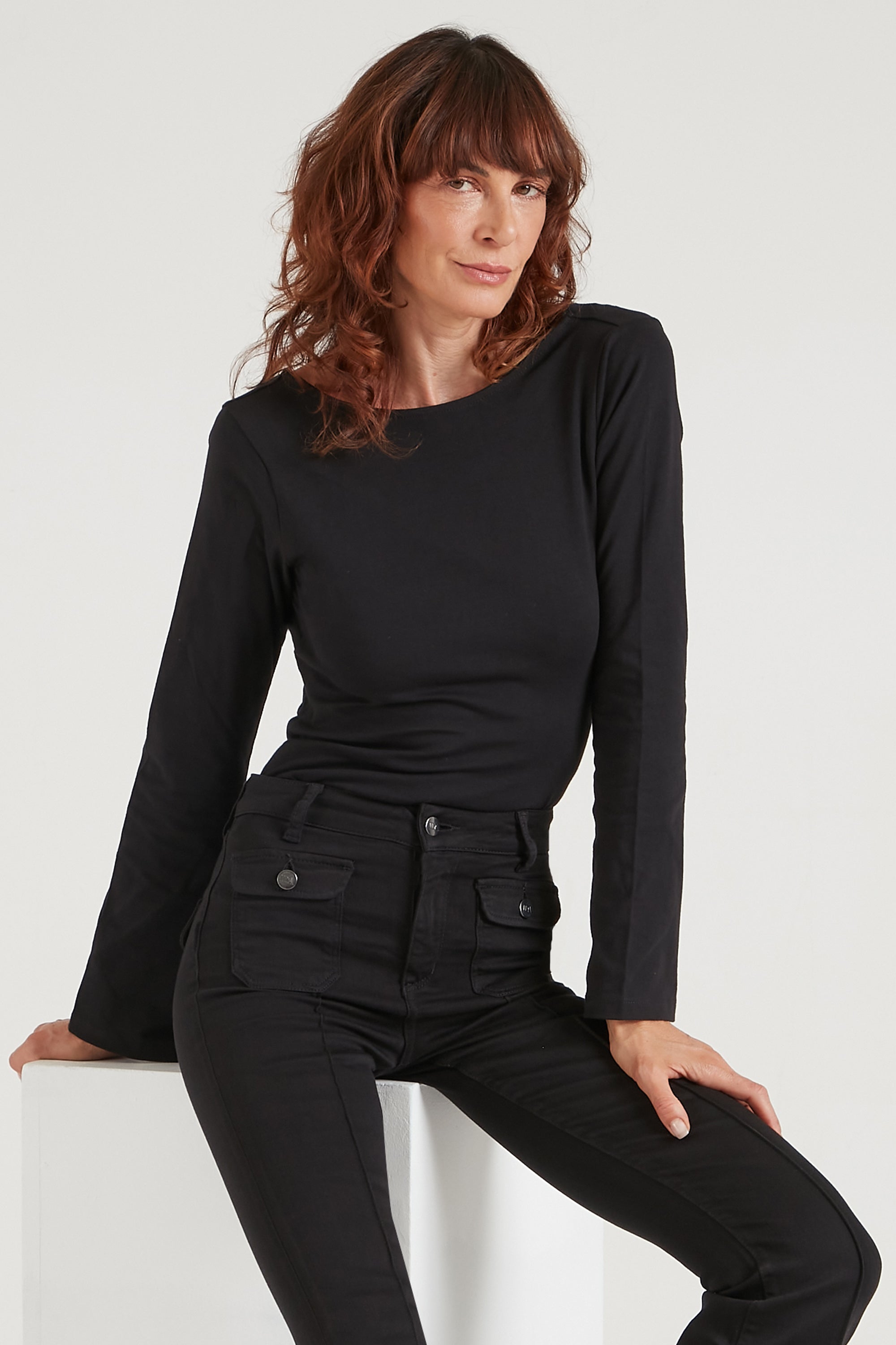 The Backless Double Drape | Noir [Black]