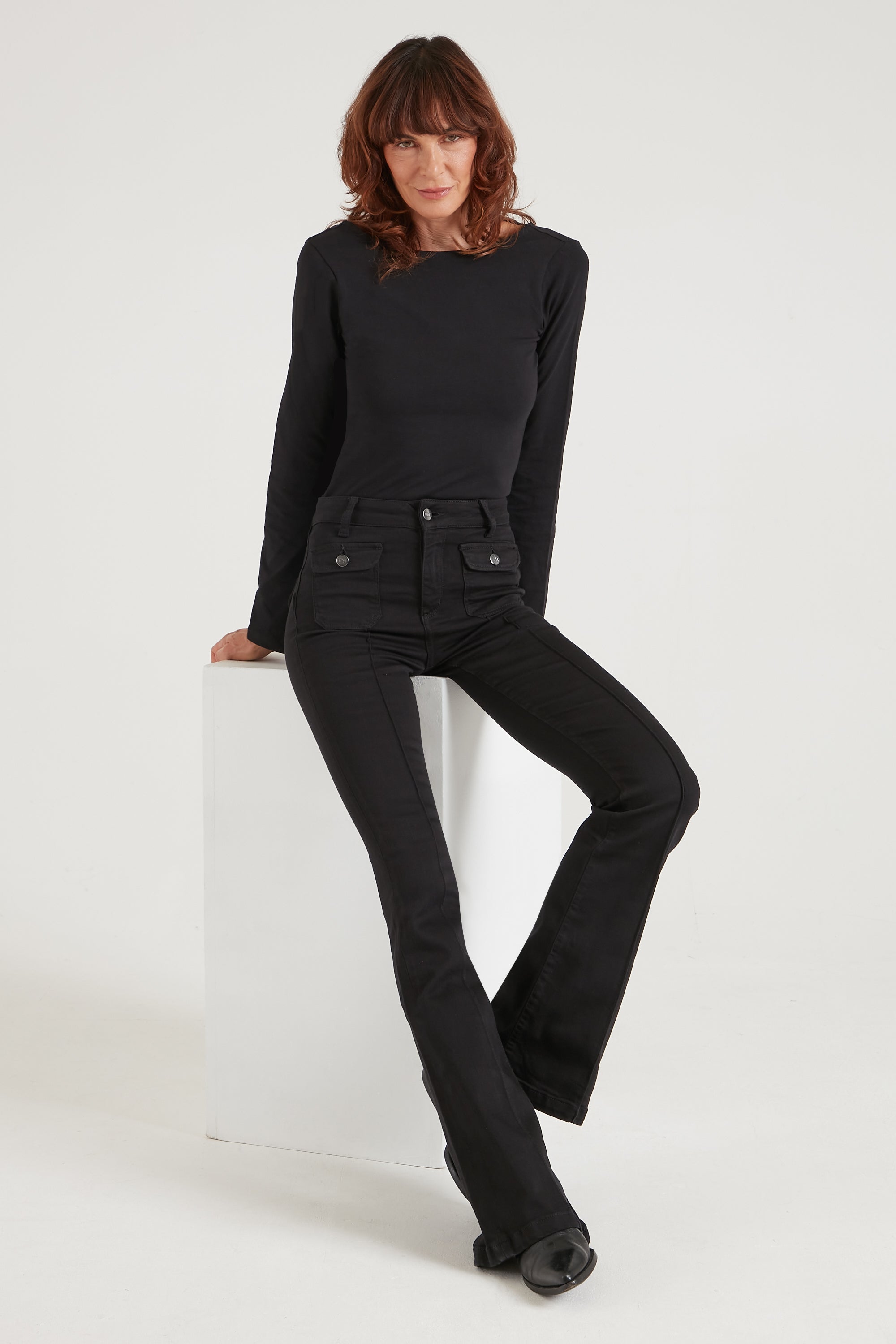The Backless Double Drape | Noir [Black]