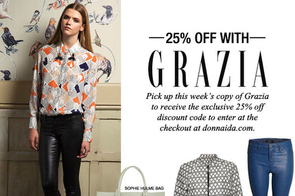 Exclusive 25% off with Grazia Magazine