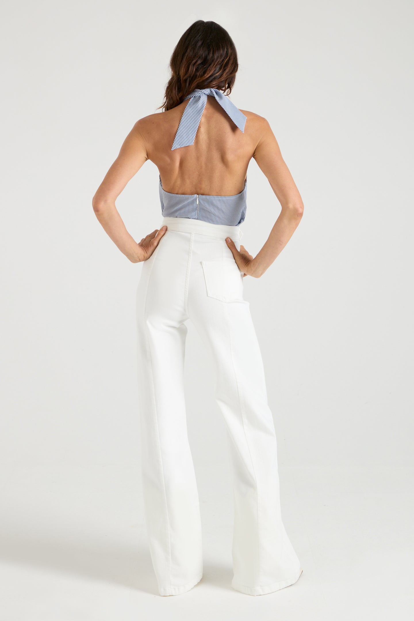 The Halt! Top | Faded Navy Pinstripe [Blue]