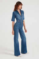 Cassandra The Flared Jumpsuit | Fawcett Blue [Blue Denim]