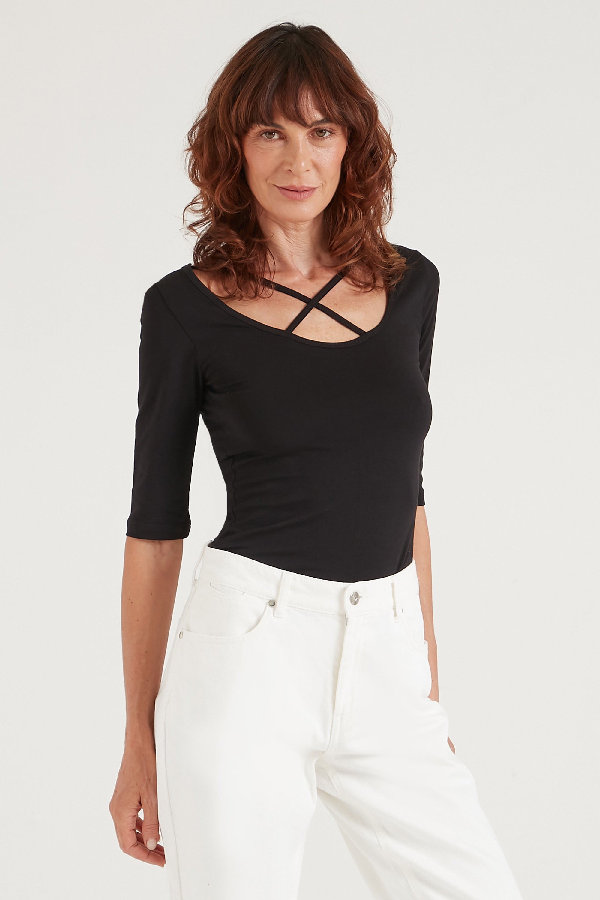 The Criss Cross Ballet Top | Noir [Black]