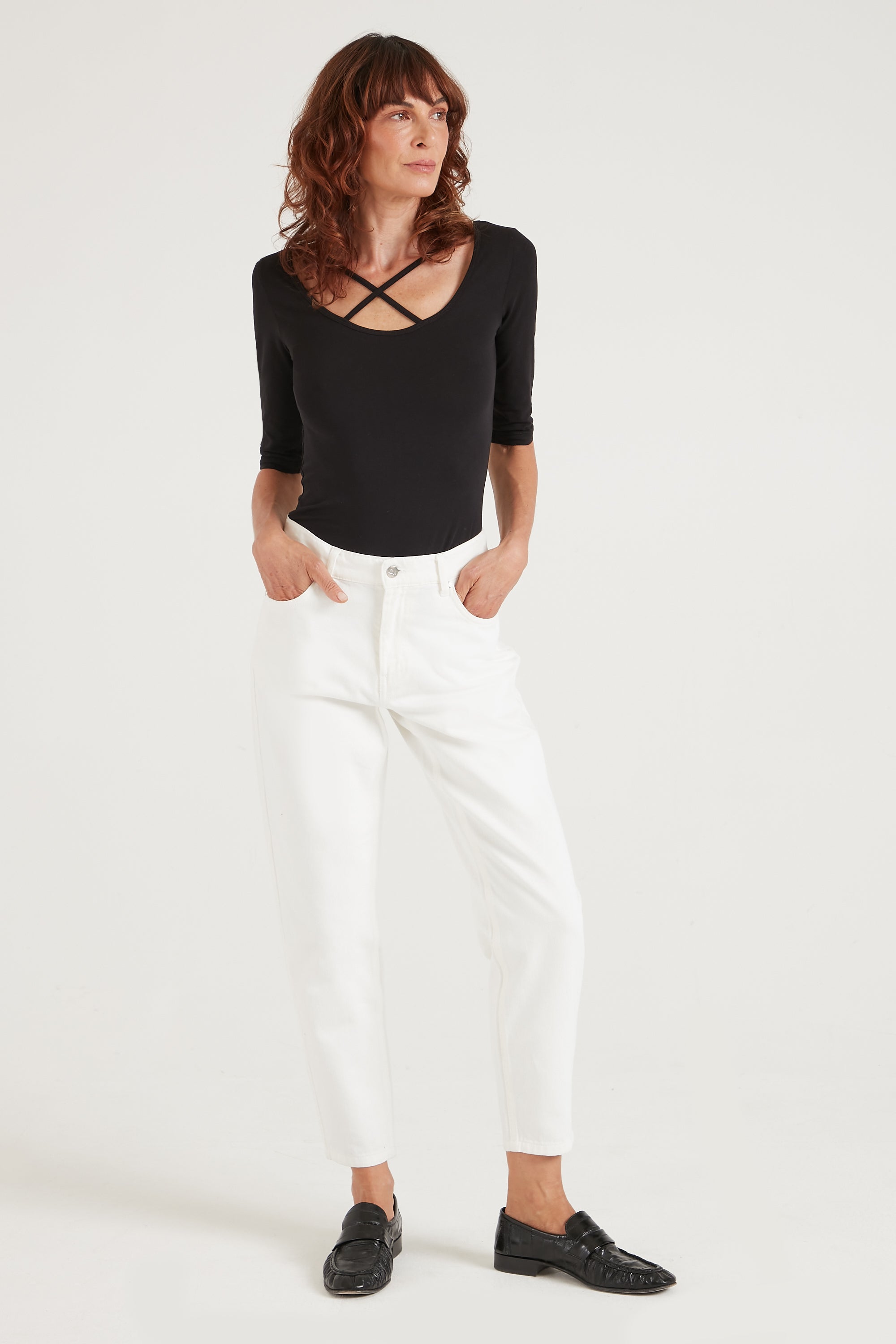 The Criss Cross Ballet Top | Noir [Black]