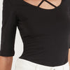 The Criss Cross Ballet Top | Noir [Black]