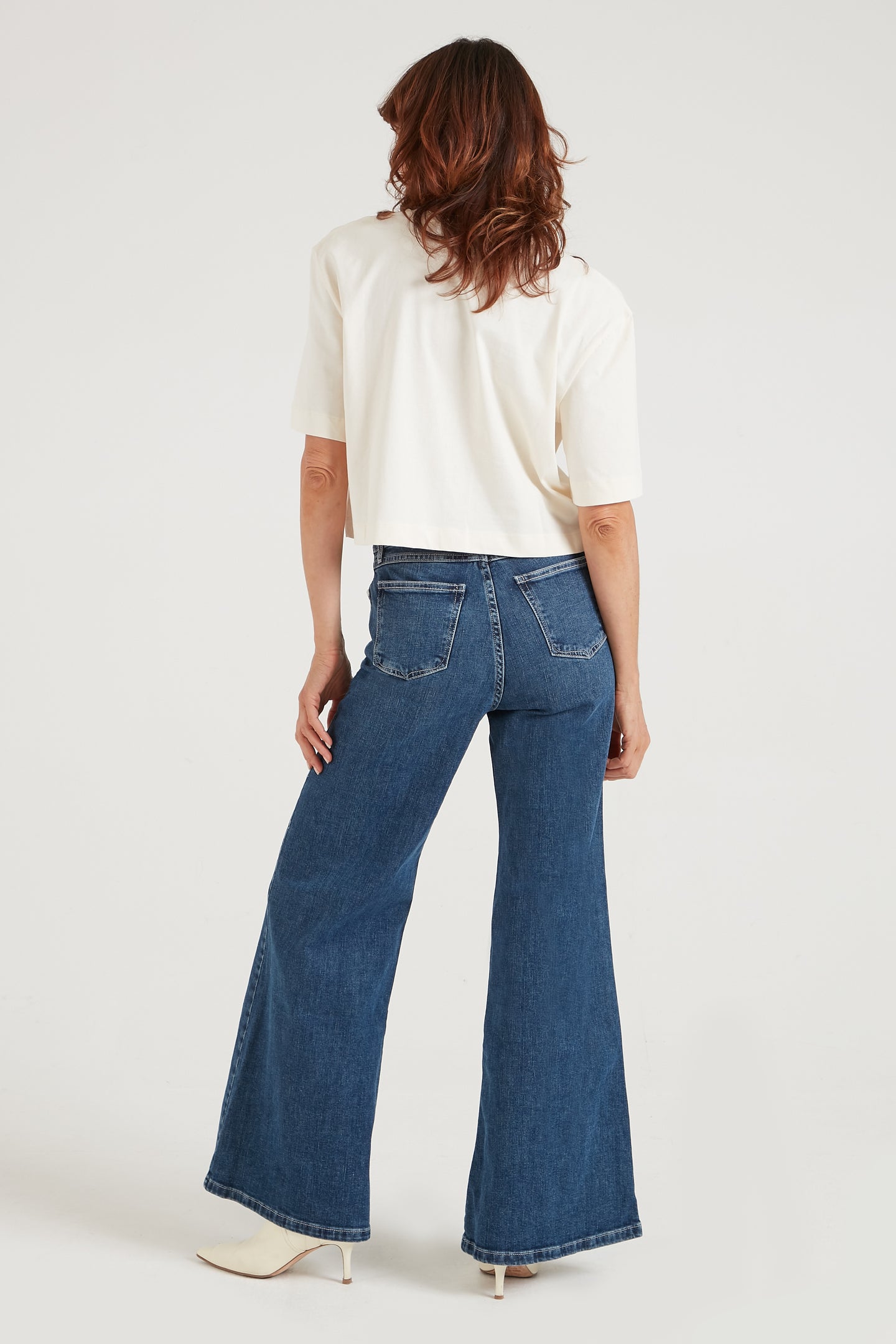 Dallas The High Waisted Super Wide Leg | Come She Will [Blue Denim]