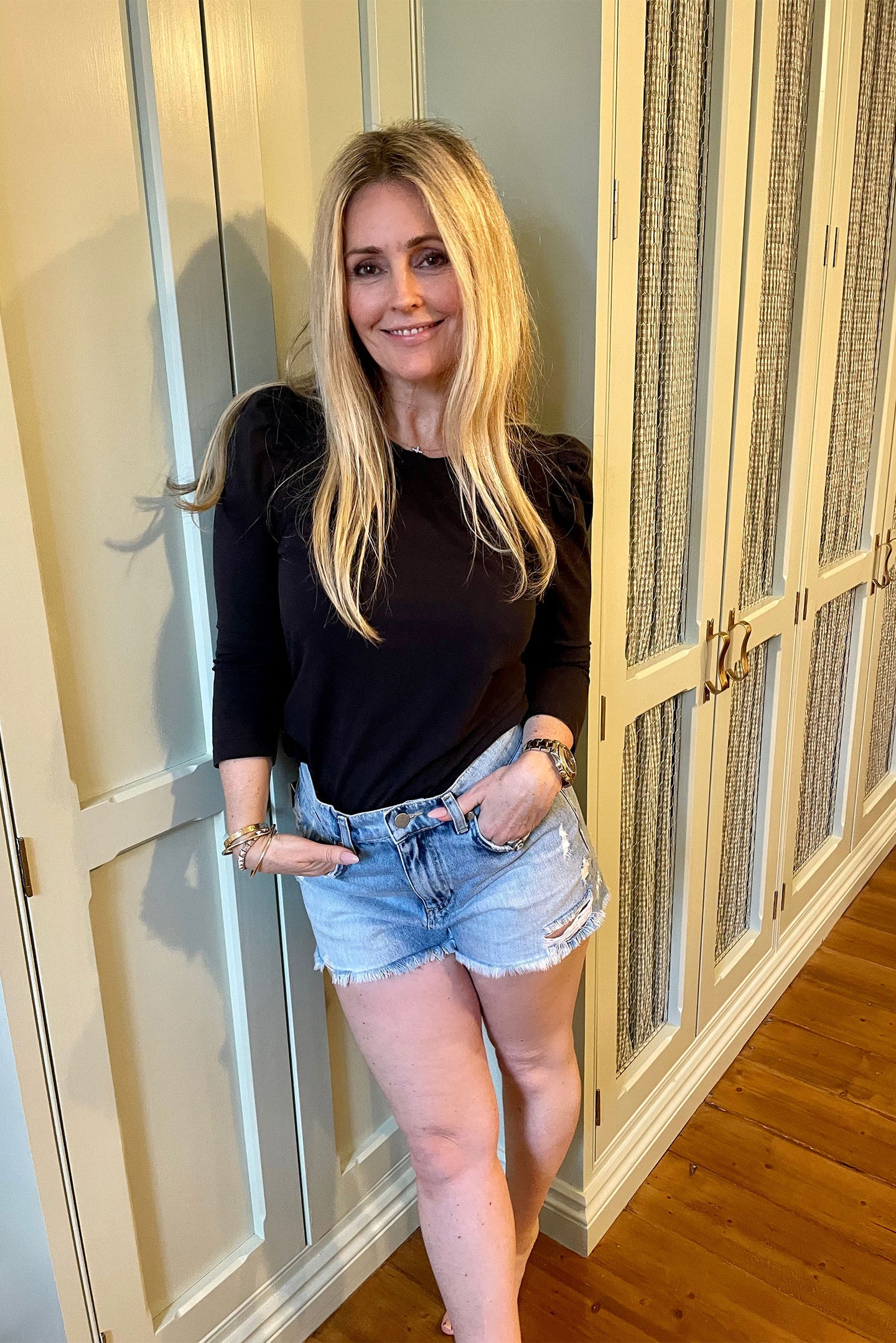 denim shorts women high waisted distressed vintage light blue poppy